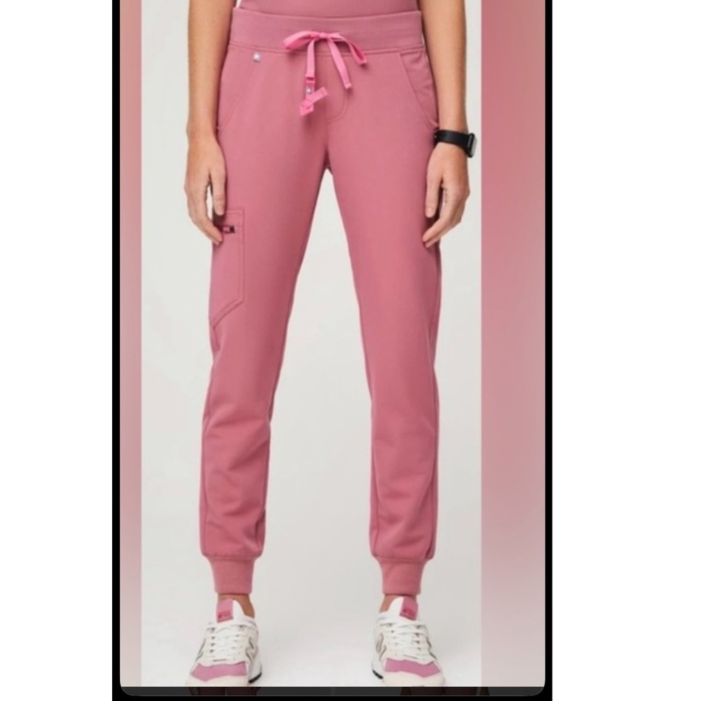 FIGS NWT Breast Cancer Edition High Waist Zamora Jogger Scrub Pants Large Tall